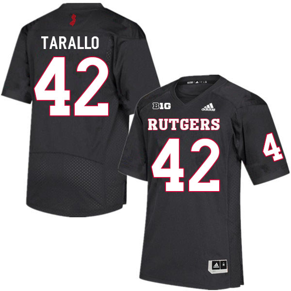 Men #42 David Tarallo Rutgers Scarlet Knights College Football Jerseys Sale-Black - Click Image to Close
